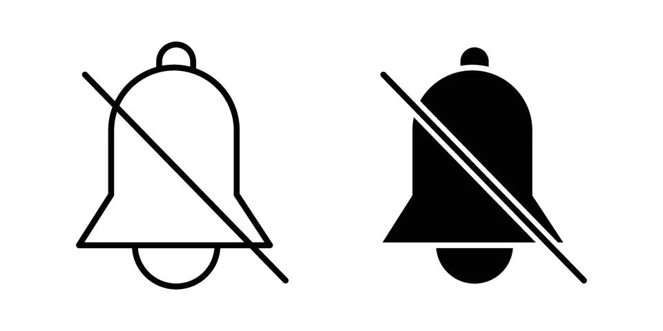 Notification off icon vector design illustrations Stock Illustration