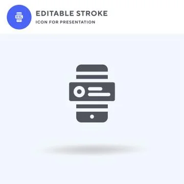 Notification icon vector, filled flat sign, solid pictogram isolated on white Stock Illustration