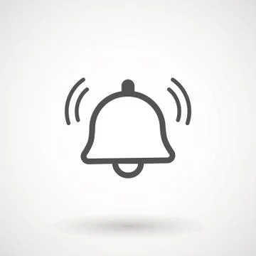 Notification icon vector, material design, Social Media element, User Interface Stock Illustration