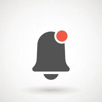 Notification icon vector, material design, Social Media element, User Interface Stock Illustration