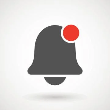 Notification icon vector, material design, Social Media element, User Interface Stock Illustration