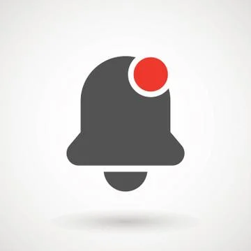 Notification icon vector, material design, Social Media element, User Interface Stock Illustration