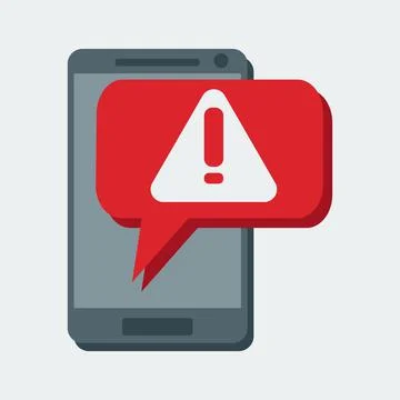 The notification icon. A warning about the importance of the message Stock Illustration