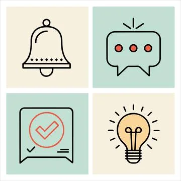 Notification icons editable vector file. Stock Illustration