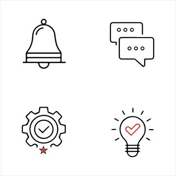 Notification icons editable vector file. Stock Illustration