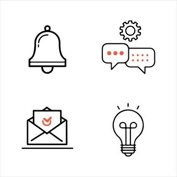 Notification icons editable vector file. Stock Illustration