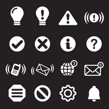 Notification icons Stock Illustration