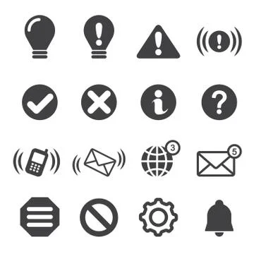 Notification icons Stock Illustration