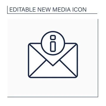 Notification line icon Stock Illustration