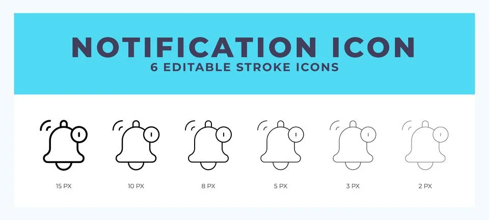 Notification line icon vector illustration. Trendy styles. Illustrazione stock