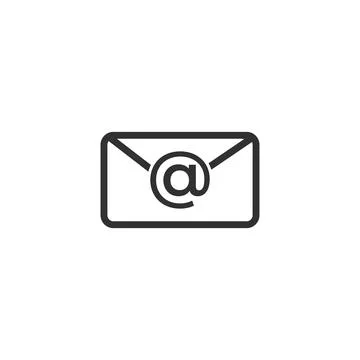 Notification mail icon. Mail icon vector isolated on white background. Trendy Stock Illustration