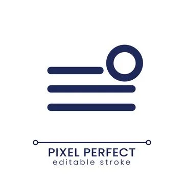 Notification from main menu pixel perfect linear ui icon Stock Illustration