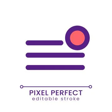 Notification from main menu pixel perfect RGB color ui icon Stock Illustration