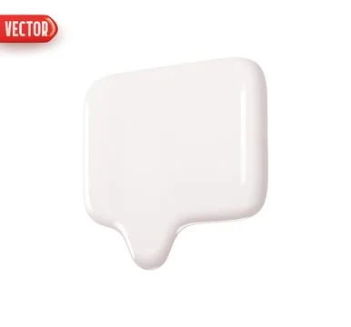 Notification message dialog. Realistic 3d design In plastic cartoon style. Ic Illustrazione stock