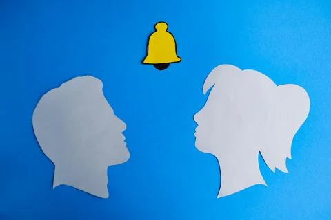 Notification or Alert Between Two People Stock Photos