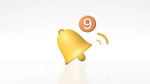 Notification Pending Notification Illustration 3D Render Image Illustrazione stock
