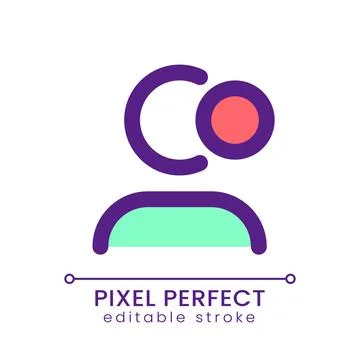 Notification from personal page pixel perfect RGB color ui icon Stock Illustration