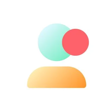 Notification from personal page pixel perfect flat gradient color ui icon Illustrazione stock