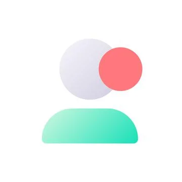 Notification from personal page pixel perfect flat gradient two-color ui icon 스톡 일러스트