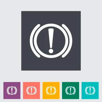 Notification of problems with the brake system. Stock Illustration