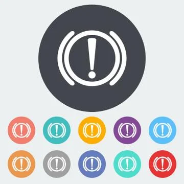 Notification of problems with the brake system. Stock Illustration