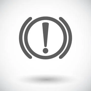 Notification of problems with the brake system Stock Illustration