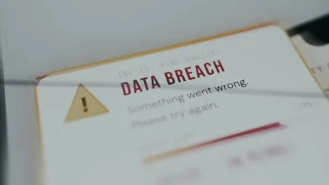 Notification regarding a Data Breach, Something went wrong Stock Footage 334931253