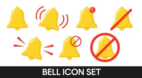 Notification ring icon Illustrazione stock