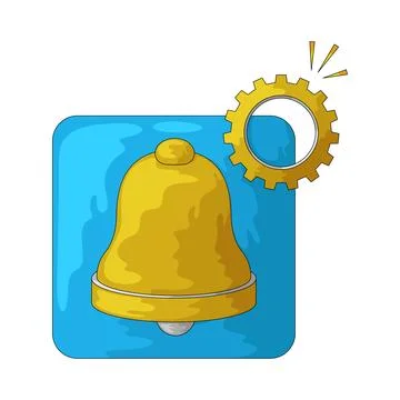 Notification setting illustration 스톡 일러스트