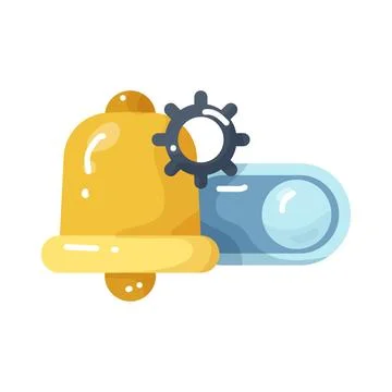 Notification settings Stock Illustration