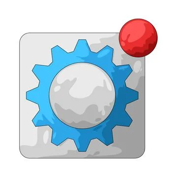 Notification settings illustration Stock Illustration