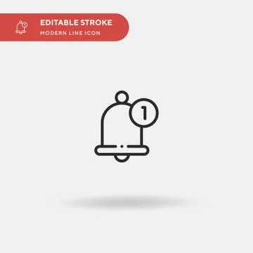 Notification Simple vector icon. Illustration symbol design template for web  Stock Illustration
