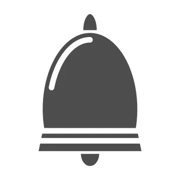 Notification solid icon. Bell vector illustration isolated on white. Ring glyph Stock Illustration