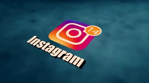 Notifications about many unread messages on Instagram on a smartphone Vídeo Stock 279022219