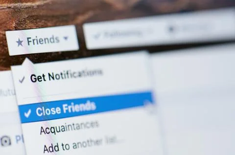 Notifications in facebook Stock Photos
