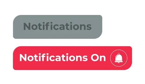 Notifications on flat social media web button set 스톡 일러스트