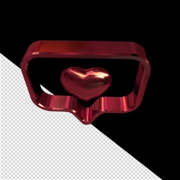 Notifications with a heart inside Stock-Illustration