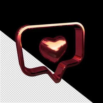 Notifications with a heart inside Illustrazione stock