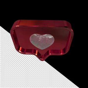 Notifications with a heart inside Stock Illustration