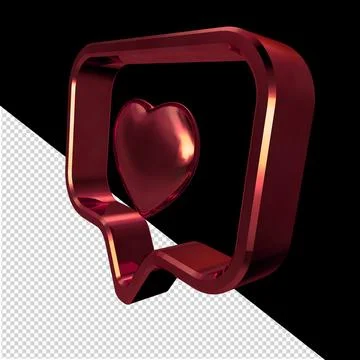 Notifications with a heart inside Illustrazione stock