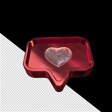 Notifications with a heart inside Stock Illustration