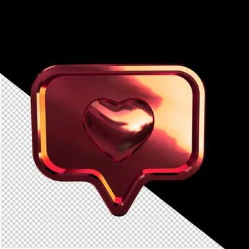 Notifications with a heart inside Illustrazione stock