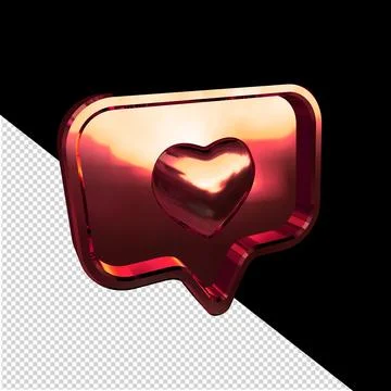 Notifications with a heart inside Stock Illustration