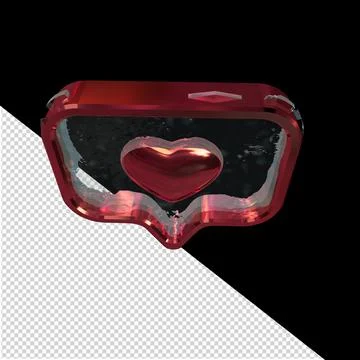 Notifications with a heart inside Illustrazione stock