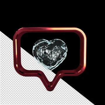 Notifications with a heart inside Illustrazione stock