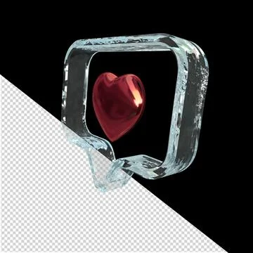 Notifications with a heart inside Illustrazione stock