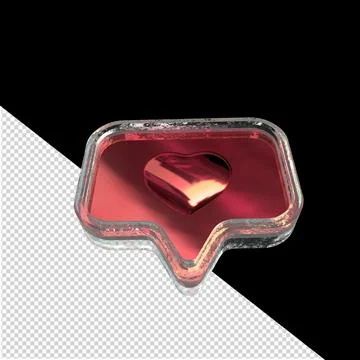 Notifications with a heart inside Stock-Illustration