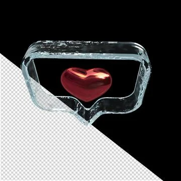 Notifications with a heart inside Illustrazione stock