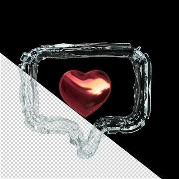 Notifications with a heart inside Stock Illustration