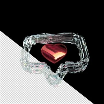 Notifications with a heart inside Stock Illustration